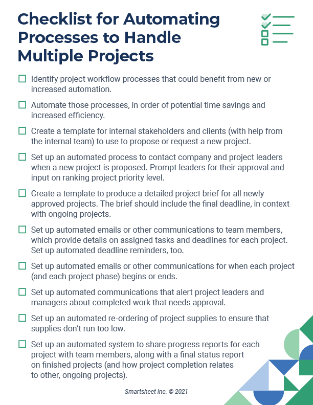 Checklist for Automating Processes to Handle Multiple Projects