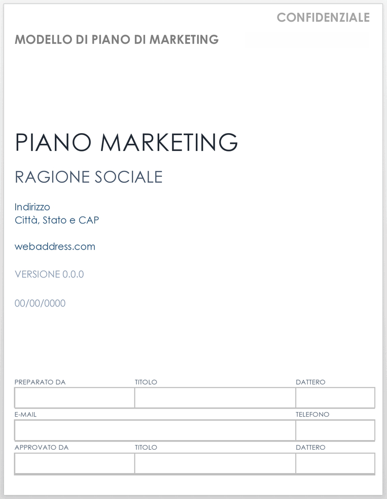 Piano di marketing