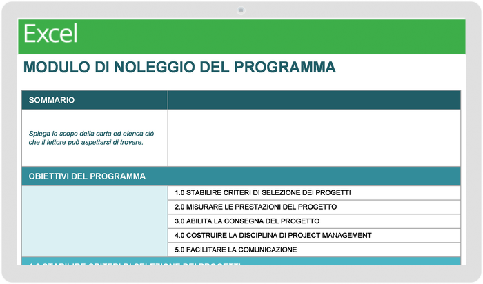 Program Charter Form - IT