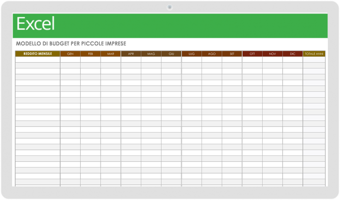 Modello di budget per piccole imprese